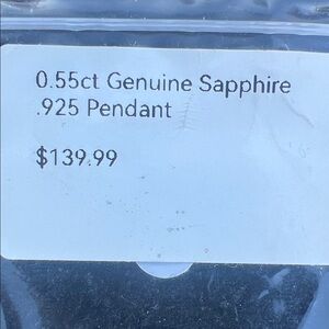Genuine Sapphire .925 Pendant
